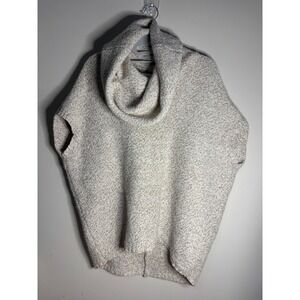 Blue 5th Avenue Womens XS Cowl Neck Wool Blend Marled Knit Sweater Cream